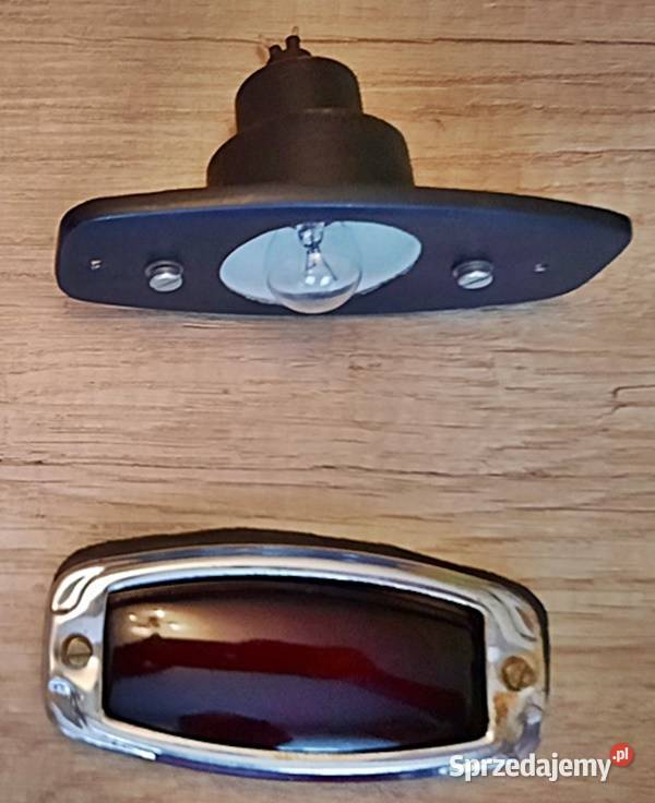 Lampa tylna czerwony szklany klosz Warszawa osobowe Ostrów Wielkopolski