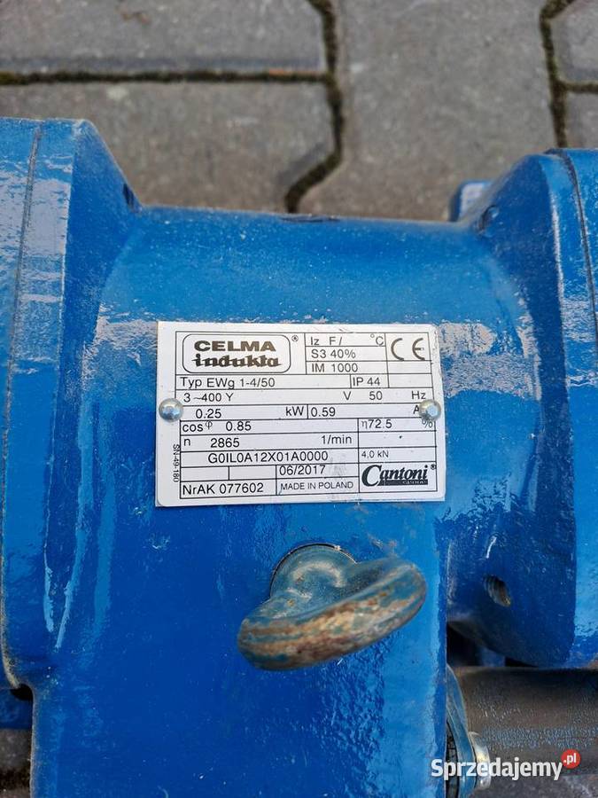 Elektrowibrator EWg 1450 Celma Indukta silnik Poznachowice Dolne