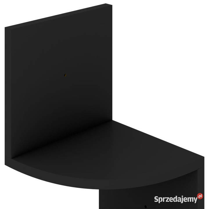 Narożna półka ścienna czarna 19x19x123 WM326832