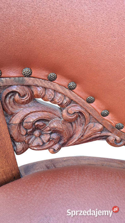 FOTEL DO BIURKA Z PATYNĄ LATA 19001920 DĄB Szczecin