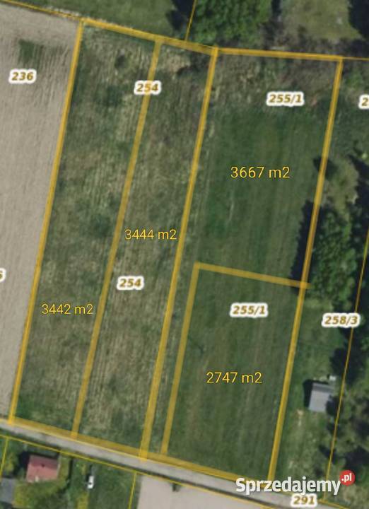 4 działki budowlane o pow 27473667 m2 łódzkie Wygiełzów