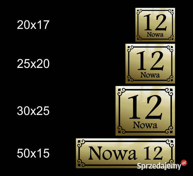 METALOWA tabliczka adresowa numer domu dom 20x17