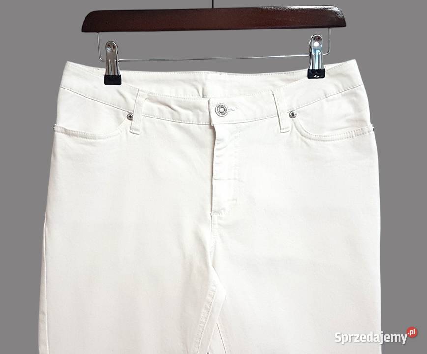 Damskie eleganckie białe bawełniane spodnie Rozmiar 38(M) małopolskie Chrzanów