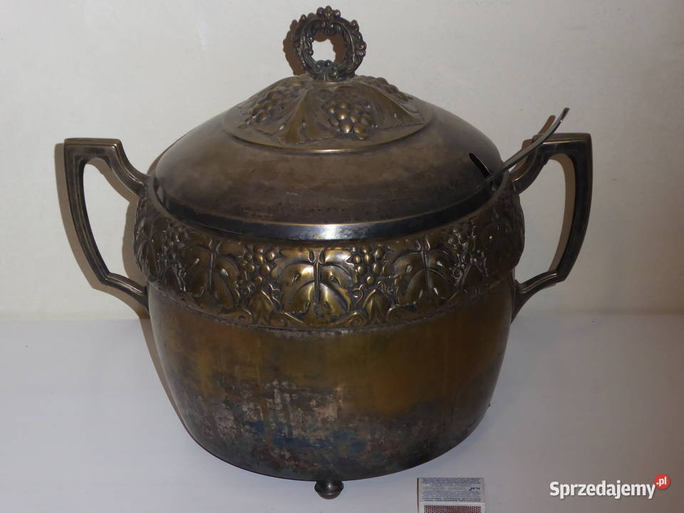 Antyczna PONCZARKA z brązu Secesja z Chochlą i Wrocław