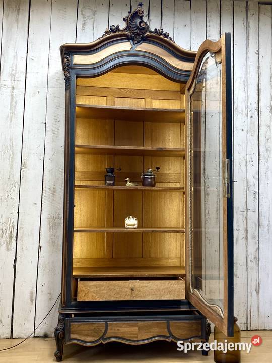 BIBLIOTEKA witryna antracyt Ludwik XV Francja I 250cm Wrocław