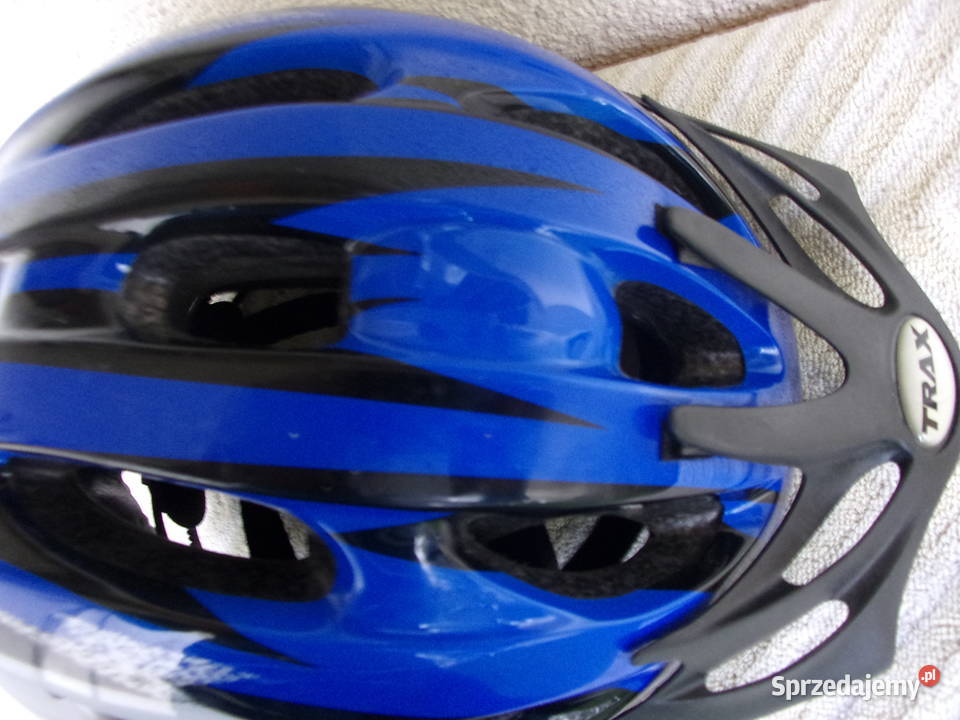 Kask rowerowy Firmowy TRAX biało niebieski Warszawa