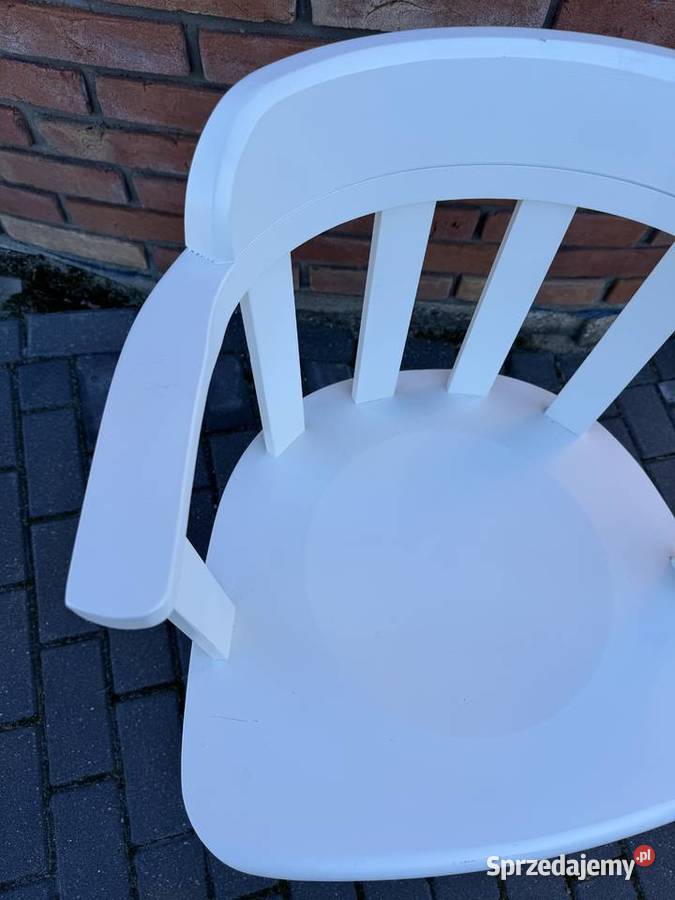 Krzesło drewniane białe do biurka Ikea fotel mazowieckie Garwolin