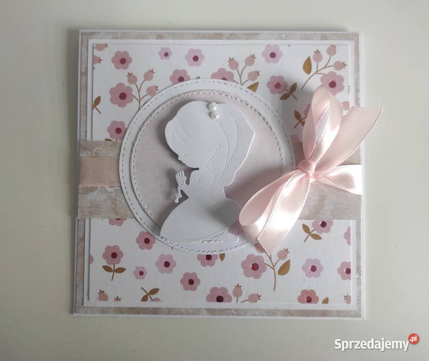 Kartka ręcznie z okazji Pierwszej Komunii Rękodzieło Łódź