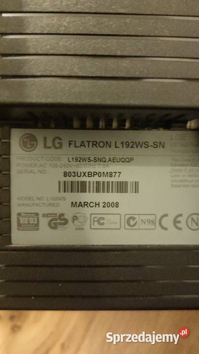 Monitor LG FLATRON L192WS Tuszyma