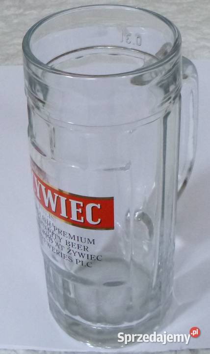 Tradycyjny szklany kufel do piwa Żywiec 03 l przezroczysty Ceramika i szkło Warszawa sprzedam