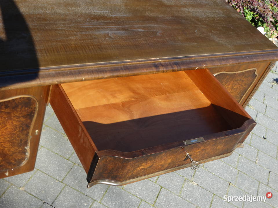 Dwustronne biurko gabinetowe rzeźbione ludwik 161.5cm lubelskie
