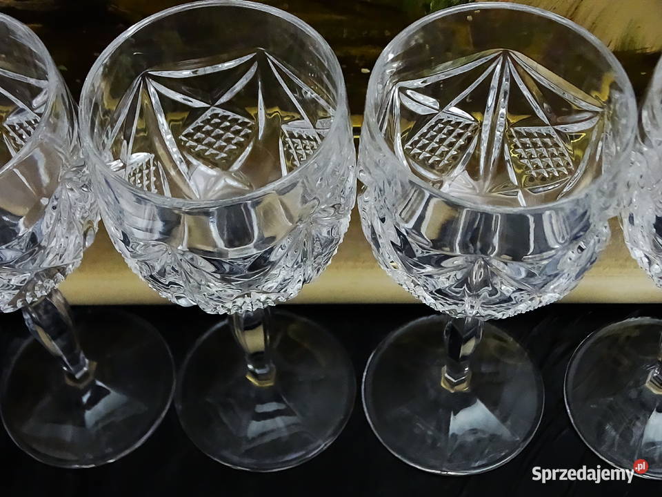 Kieliszki kryształowe zestaw 6 sztuk ręcznie Biłgoraj