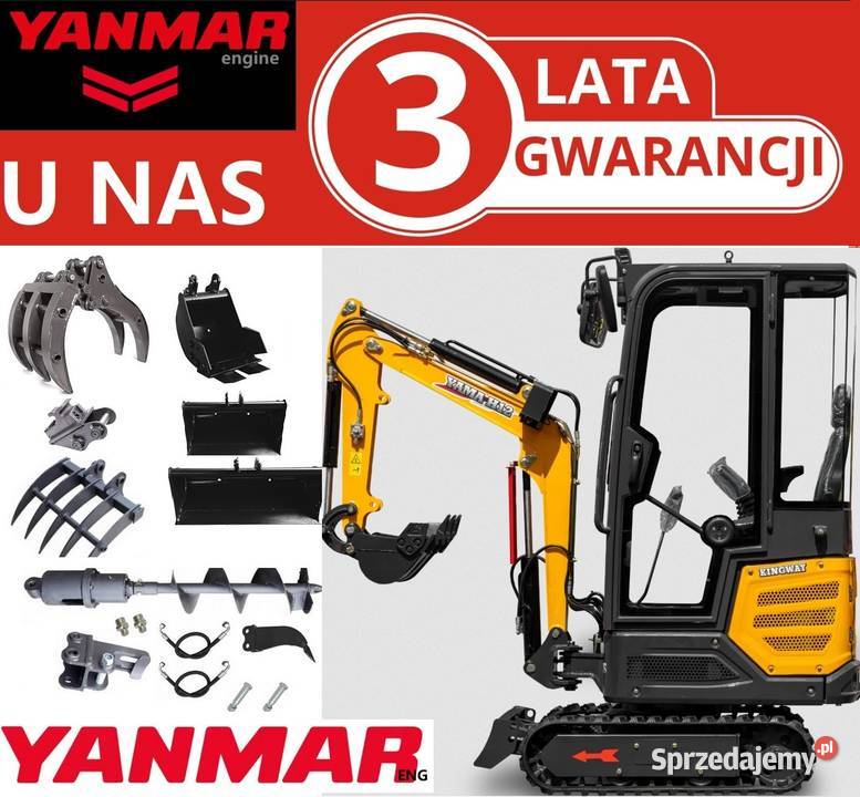 YANMAR eng SV13 Minikoparka 1300 NOWA Joisticki Rok produkcji 2024 dolnośląskie Wrocław sprzedam