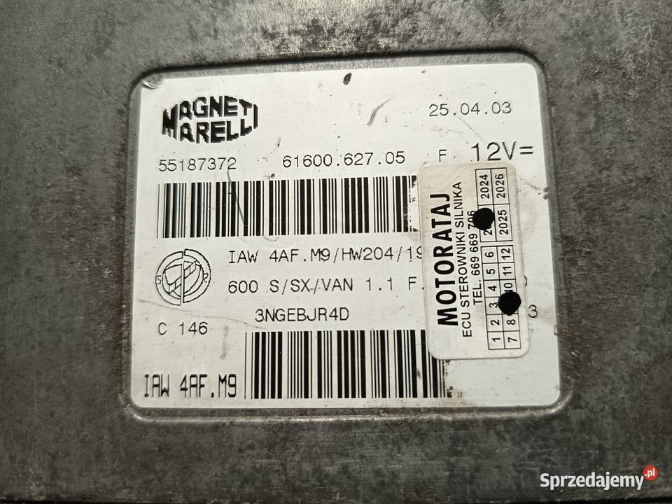 Sterownik silnika Fiat Seicento 11 55187372 Marklowice