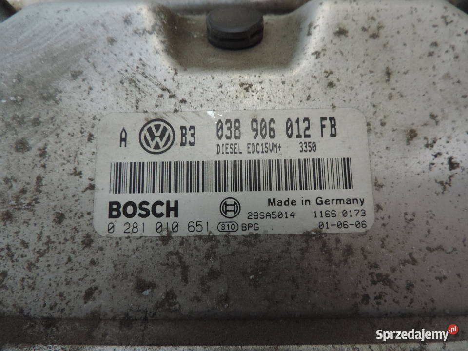 KOMPUTER SILNIKA VW GOLF 4 19 TDI 0281010651 Nowy Sącz