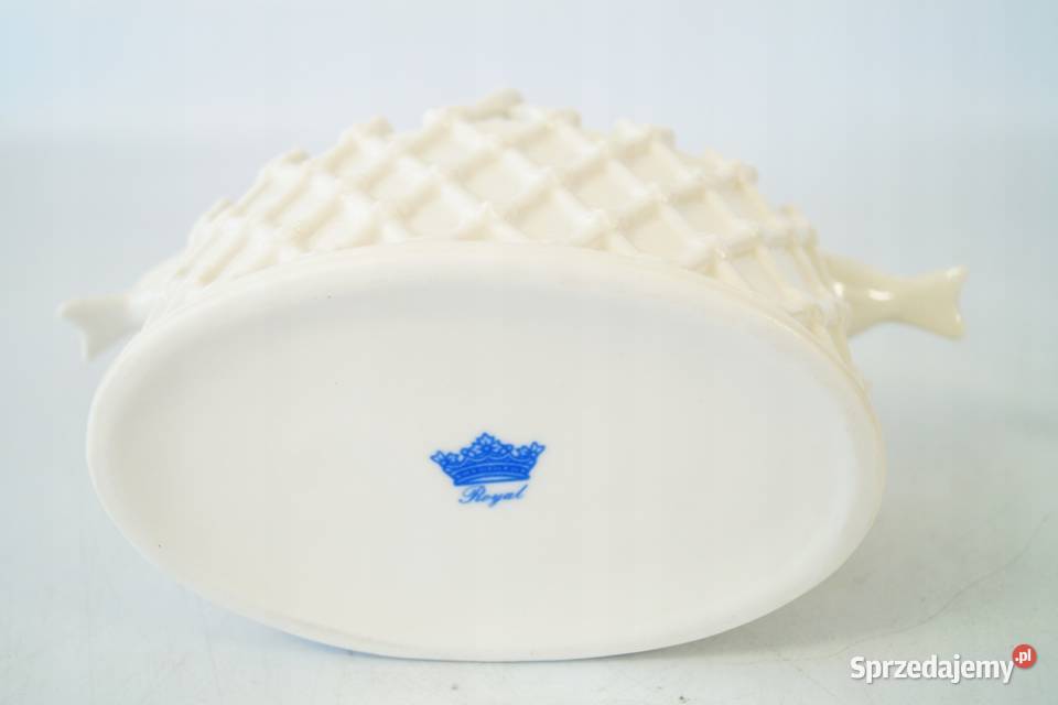 Porcelanowy koszyk dekoracja paterka ptaszki Gizałki