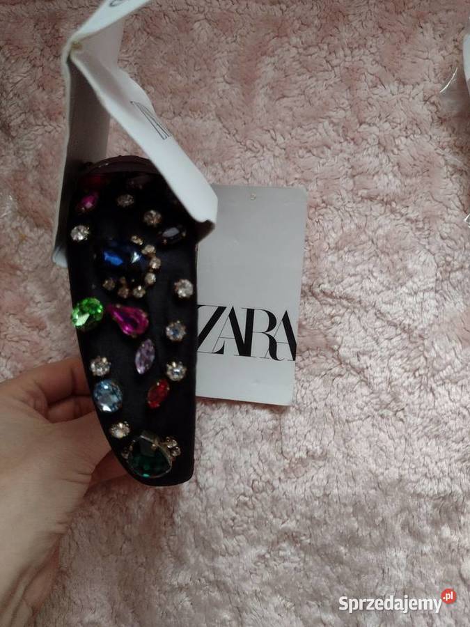 ZARA Bogato zdobiona kamieniami opaska z Nakrycia głowy Kraków sprzedam