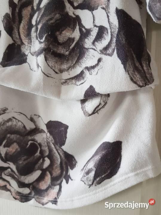 bluzka oversize tunika bluza róże elegancka Kielce