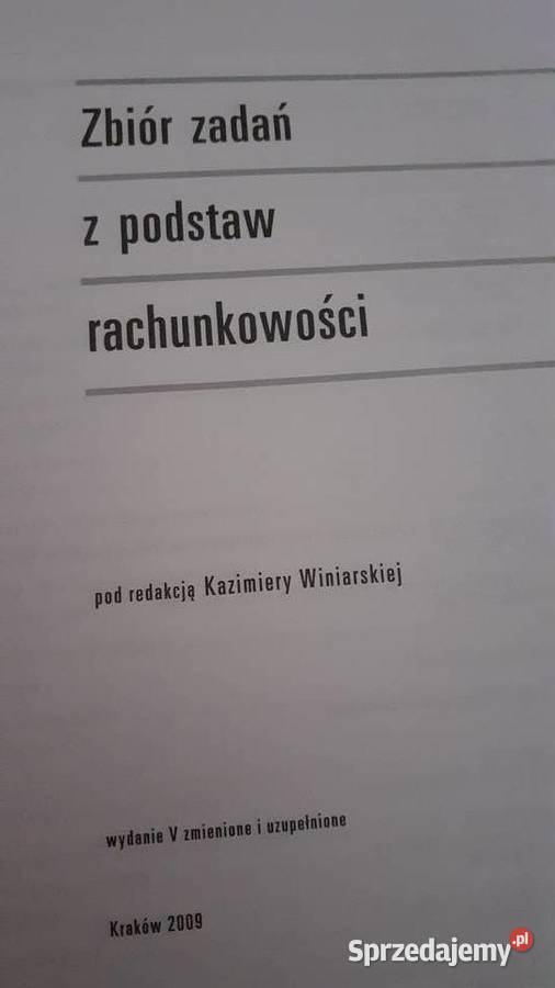 Podstawy rachunkowosci Zbiór zadań zachodniopomorskie Szczecin