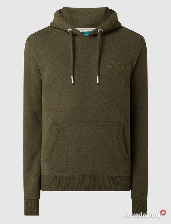 SUPERDRY BLUZA Z KAPTUREM OLIWKOWY MELANŻ 40 L Rozmiar L