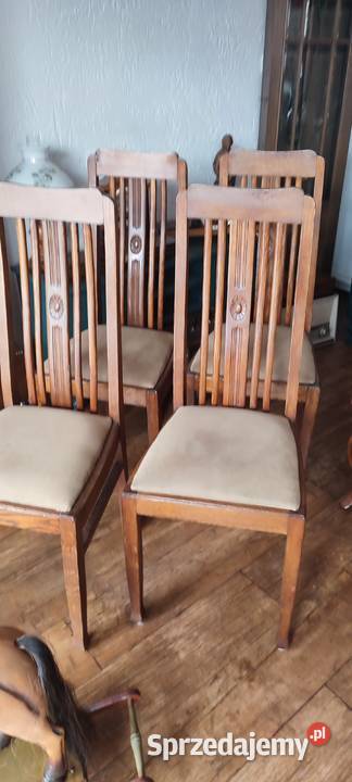 Krzesła dębowe antyk pomorskie Czersk