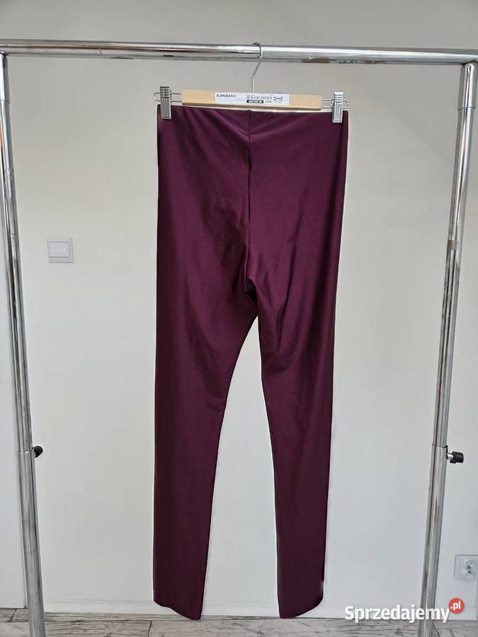 Burgundowe połyskujące legginsy Tezenis Odzież damska