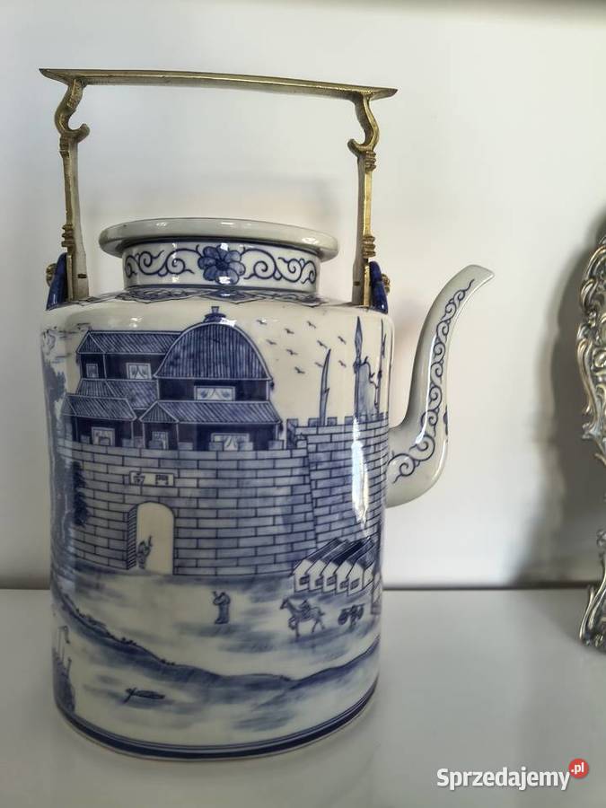 Dzban dekoracyjny porcelit wypalany szkliwiony sprzedam