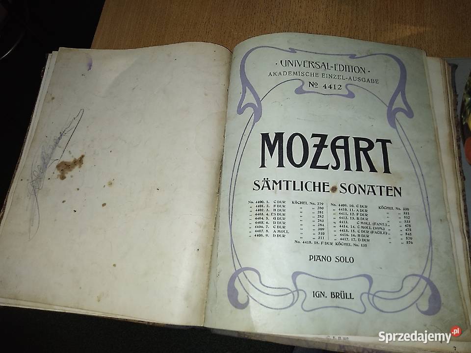 Stare nuty utwory na fortepian w twardej oprawie Pozostałe Warszawa