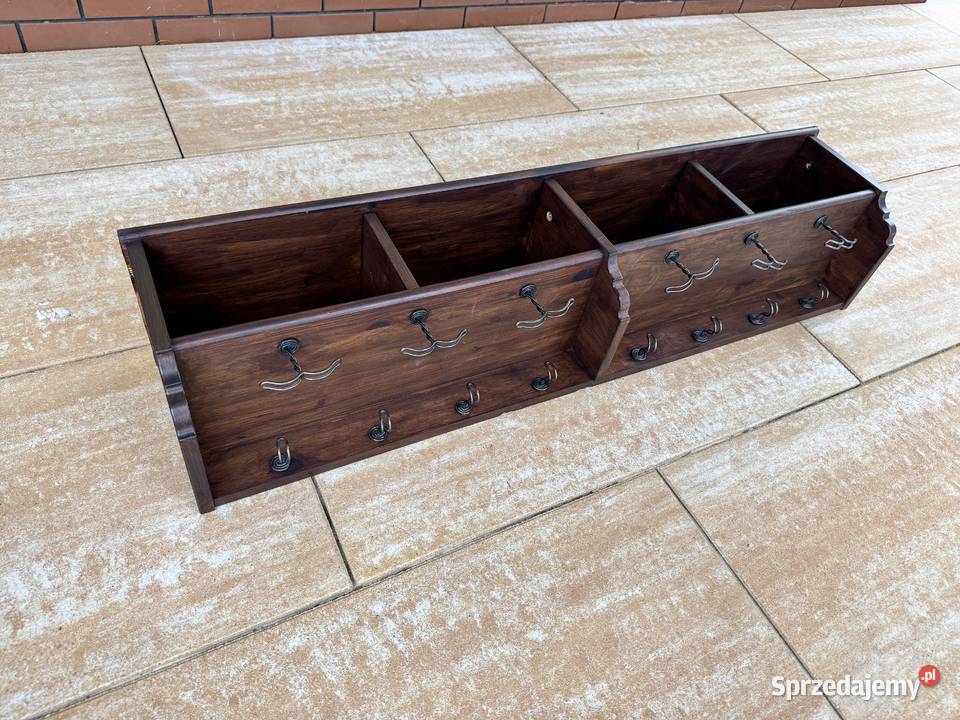 Wieszak na ścianę wiszący drewniany półka Ikea