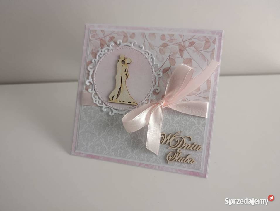 Kartka ślubna ręcznie wykonana handmade