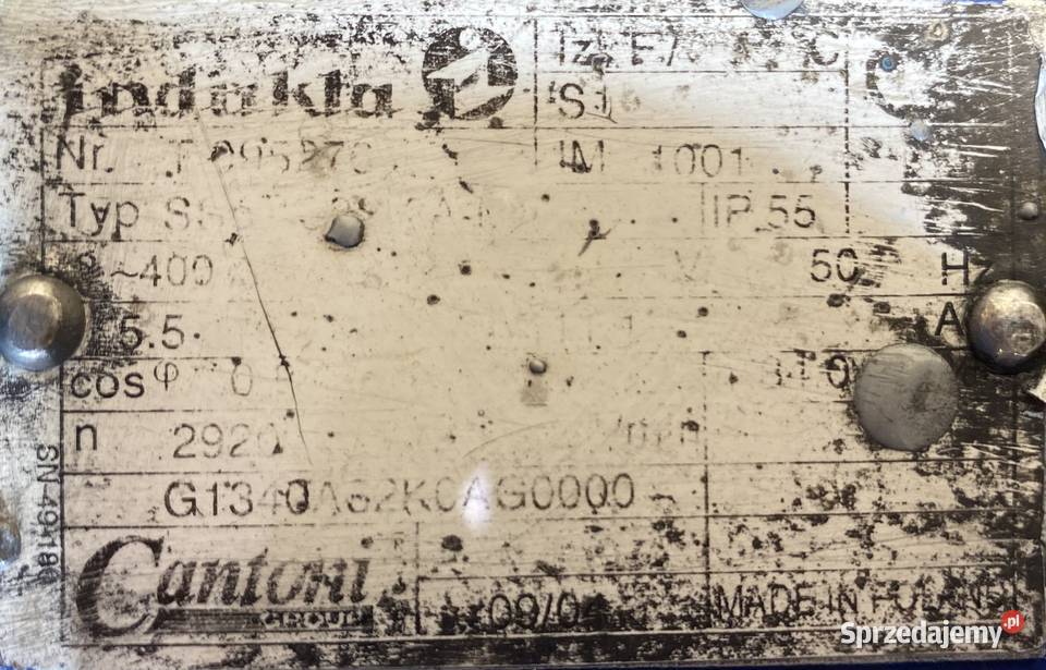 silnik elektryczny 55kW 2920obr 3fazowy INDUKTA Pigża