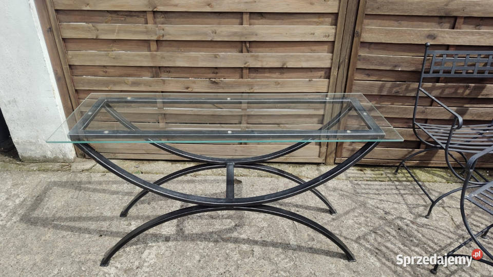 Konsola metalowa toaletka ze szkłem Warszawa