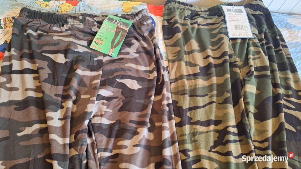 Leginsy getry legginsy długie Polskie moro khaki zielony sprzedam