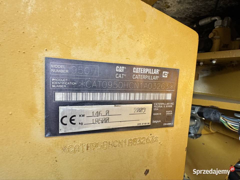 Ładowarka Kołowa Cat 950H z Niemiec 2009 pełny VAT