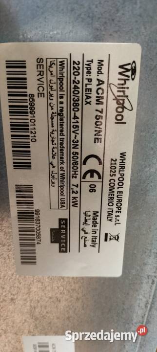 Szyba płyty indukcyjnej Whirlpool ACM 750