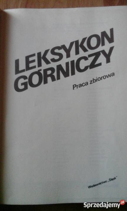 Leksykon górniczy praca zbiorowa