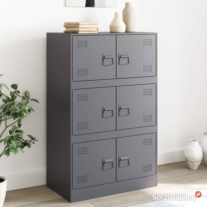 Szafka boczna antracytowa 67x39x107 stal