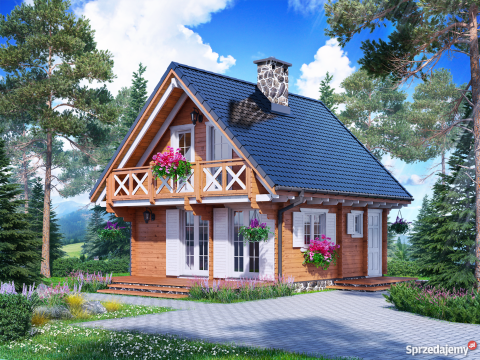 DREWNIANY DOMEK LETNISKOWY KAROLINA 61 19 M2 Dom i Ogród Mrągowo