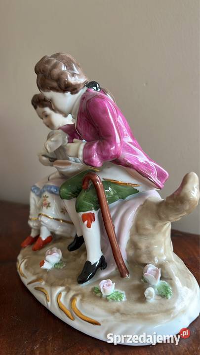 Figurka porcelanowa Pary Dworskiej z owieczką Gdańsk sprzedam