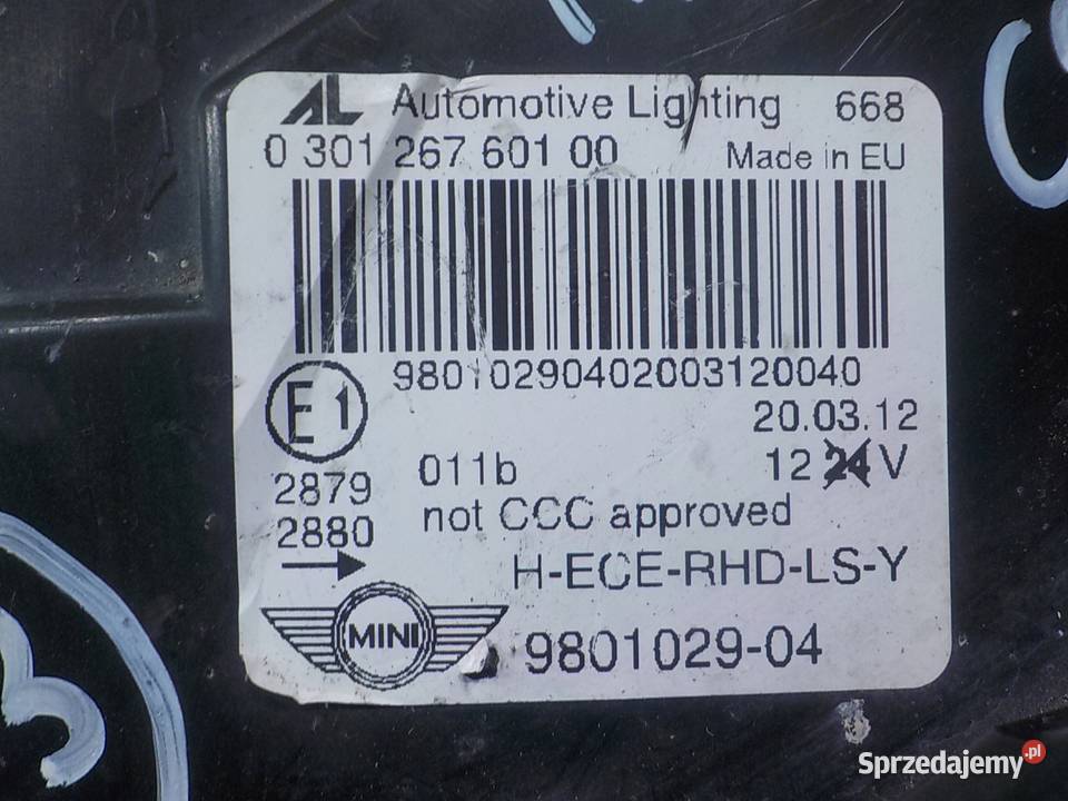 MINI COOPER COUNTRYMAN I 16 D 12r 5D lampa lewa osobowe Suków