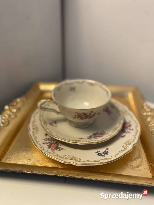 Trio śniadaniowe filiżanka porcelana bavaria Kraków