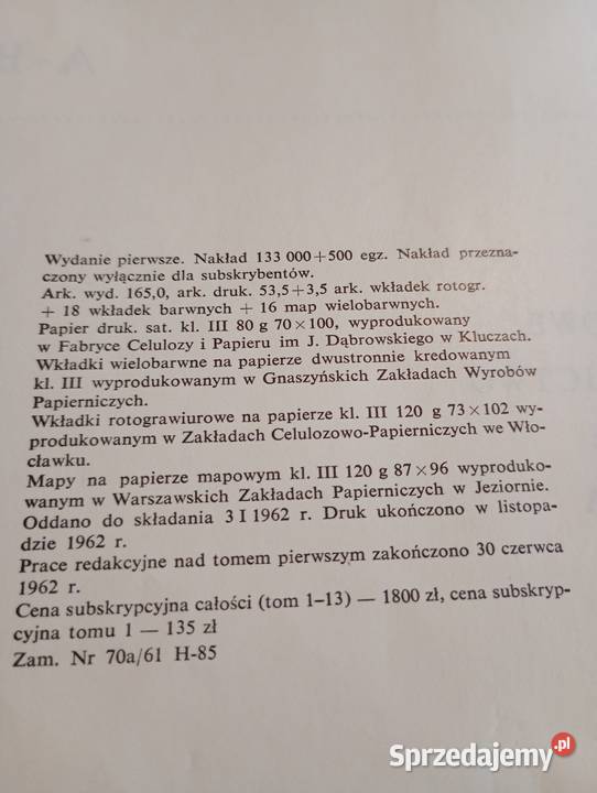 Encyklopedia PWN 1962r wielkopolskie Ostrów Wielkopolski