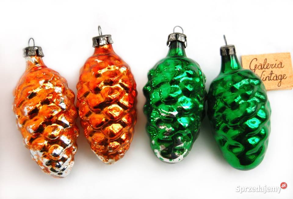 Stare bombki szklane szyszki bombka szyszka PRL