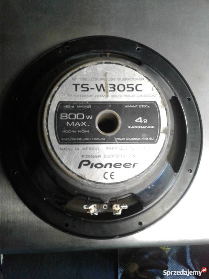 sprzedam głośnik 30 Pioneer TSW305C 800w Moc 800 lubelskie Hrubieszów