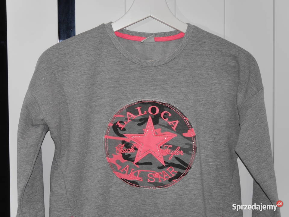 Bluza dłuższy tył neon cyrkonie haft 158 dolnośląskie Wrocław