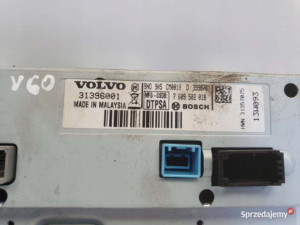 Volvo VOLVO V60 I S60 II XC60 I EKRAN NAWIGACJI Wyposażenie wnętrza Janów sprzedam