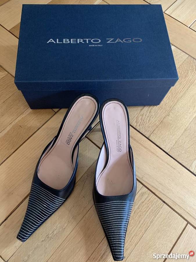 ALBERTO ZAGO czółenka klapki na szpilce szpilki mazowieckie Warszawa