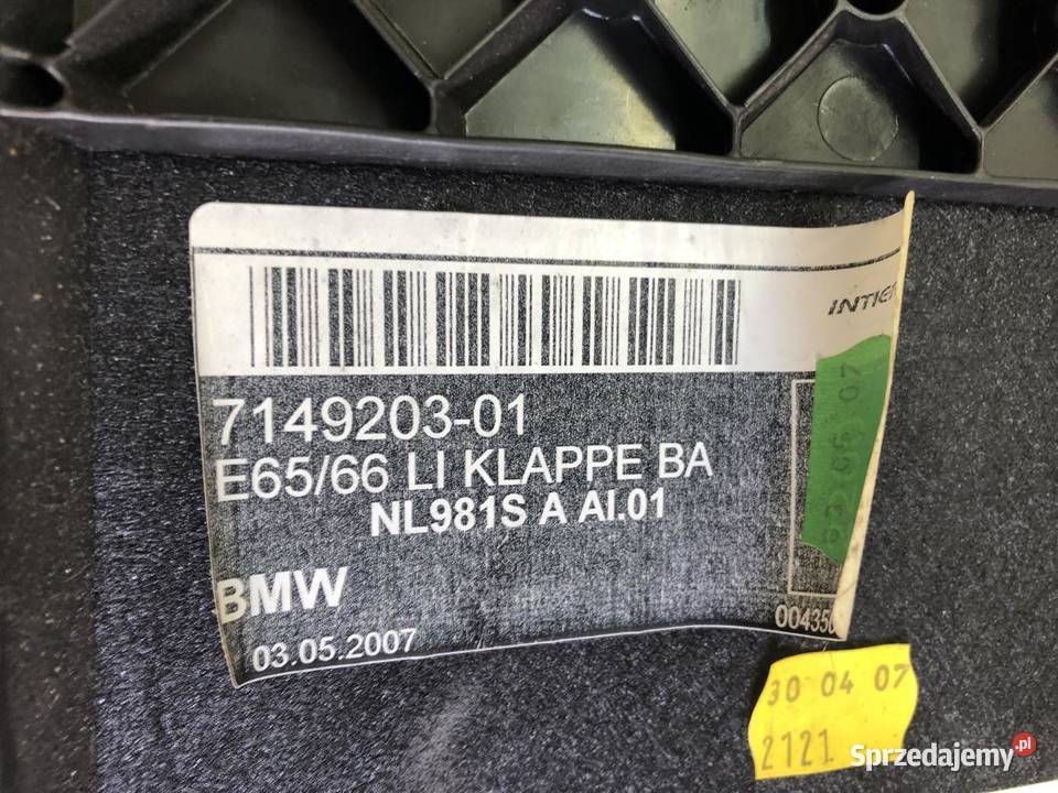 BOCZEK BAGAŻNIKA LEWY 7149199 BMW E65 LIFT