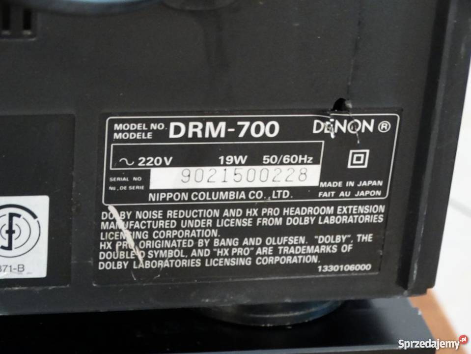 Magnetofon Denon DRM700 3głowice WYSYŁKA podkarpackie Jasło