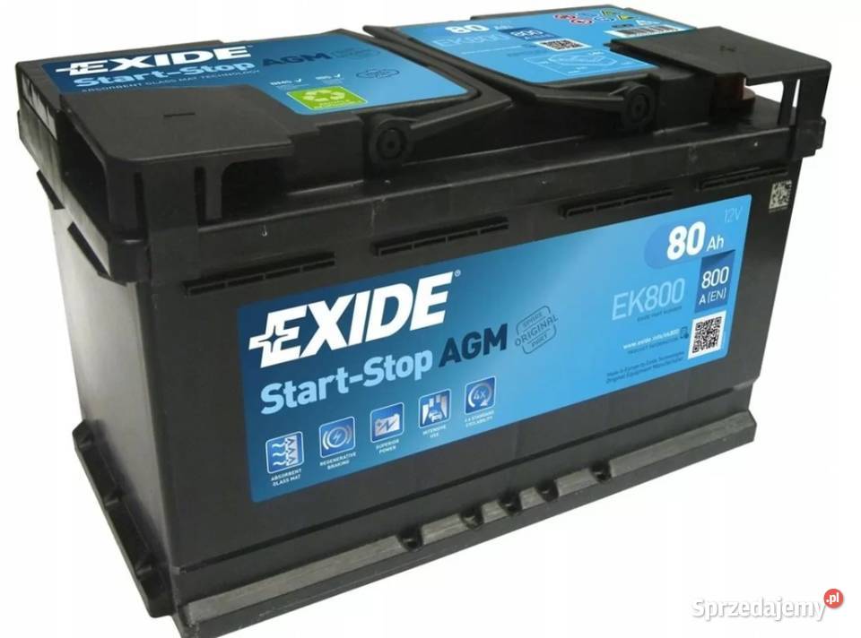 Akumulator EXIDE AGM STARTSTOP EK800 80Ah 800A osobowe Siedlce